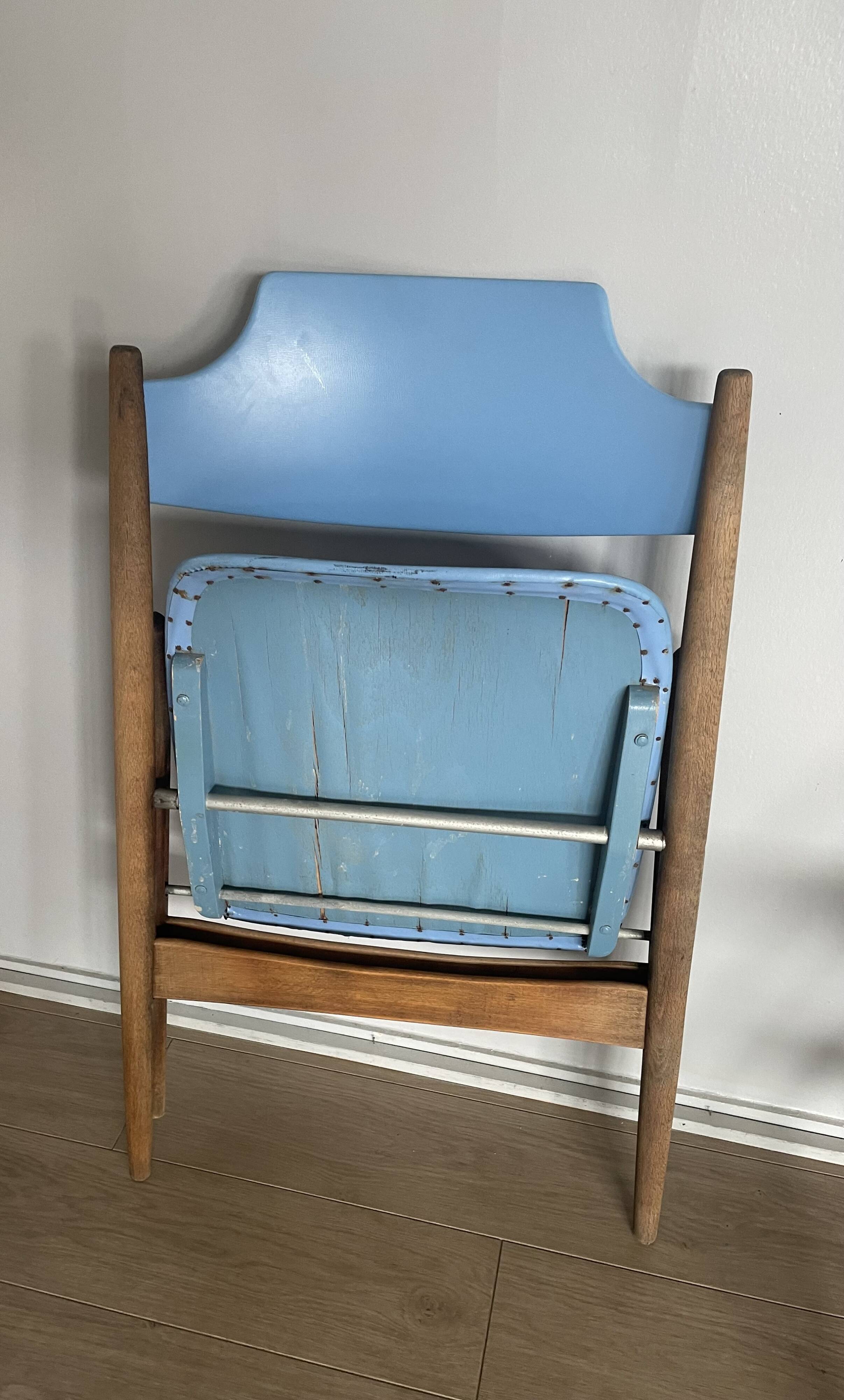 2 vintage folding chairs by Egon Eiermann