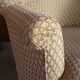 Pair of renovated toad armchairs in beige velvet