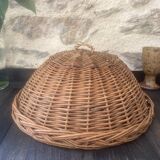 Vintage braided wicker fruit bell