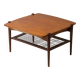 Vintage webbing coffee table in teak, 1960s