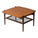 Vintage webbing coffee table in teak, 1960s