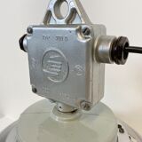 Vintage Industrial Aluminium Lamp with Milk Glass, 1970s