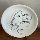 Plate after Picasso mother and child Salins France