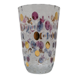 Vintage glass vase by Glasswork Novy Bor 1950's