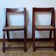 Paire de chaises pliantes, circa 1960