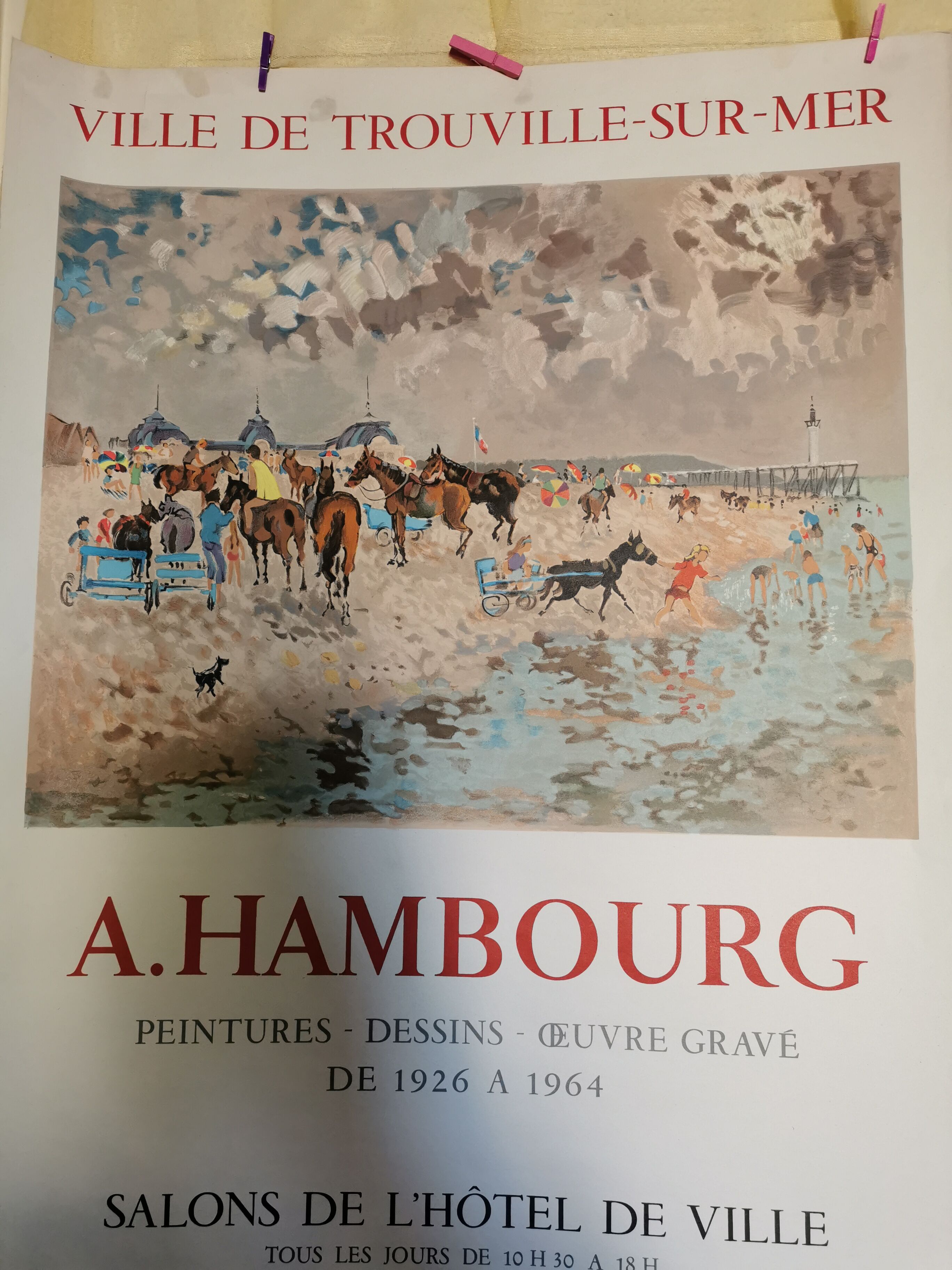 Affiche exposition Trouville sur mer 1964