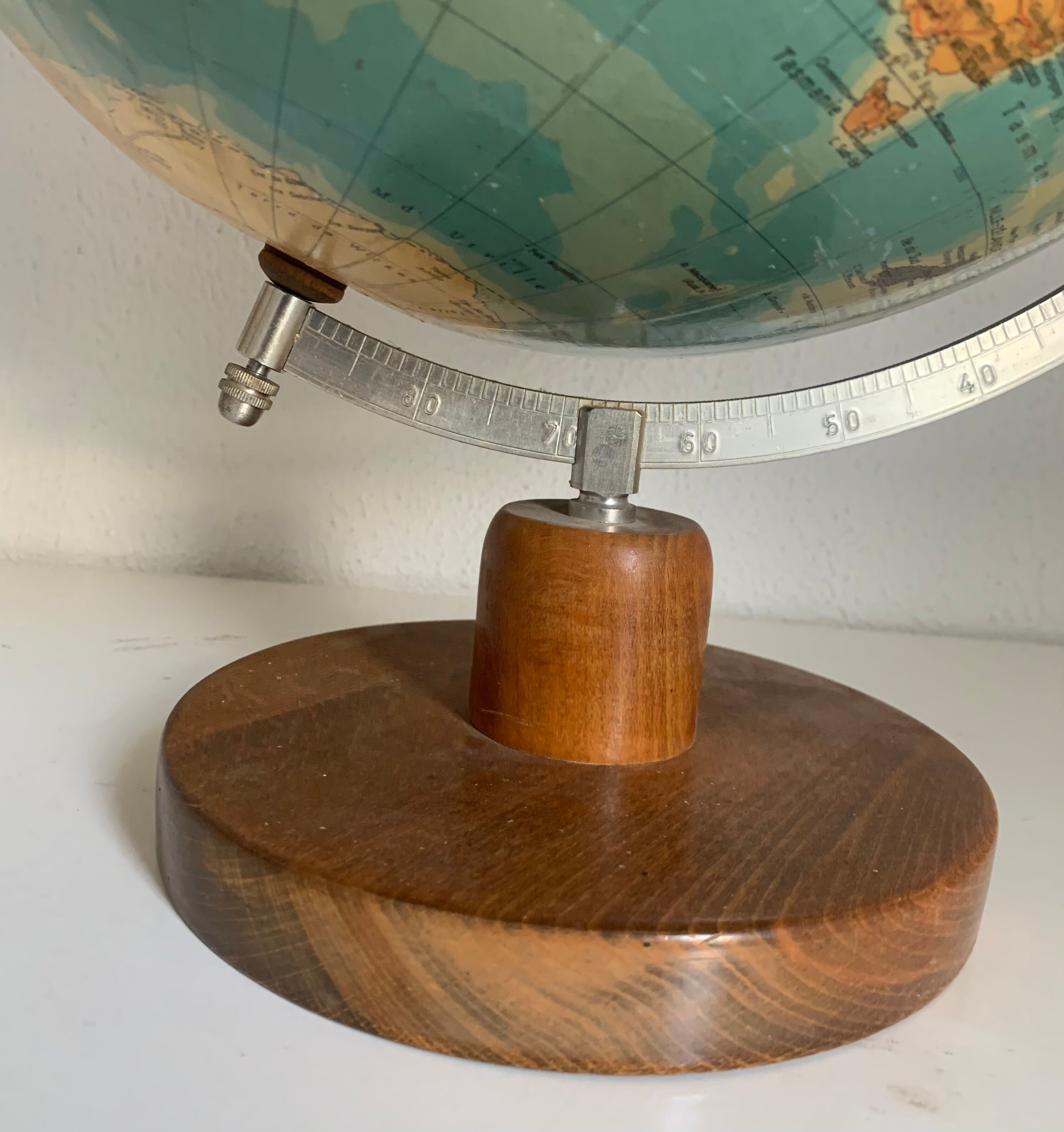 Vintage globe 1973 terrestrial Räth ex-GDR - 47 cm