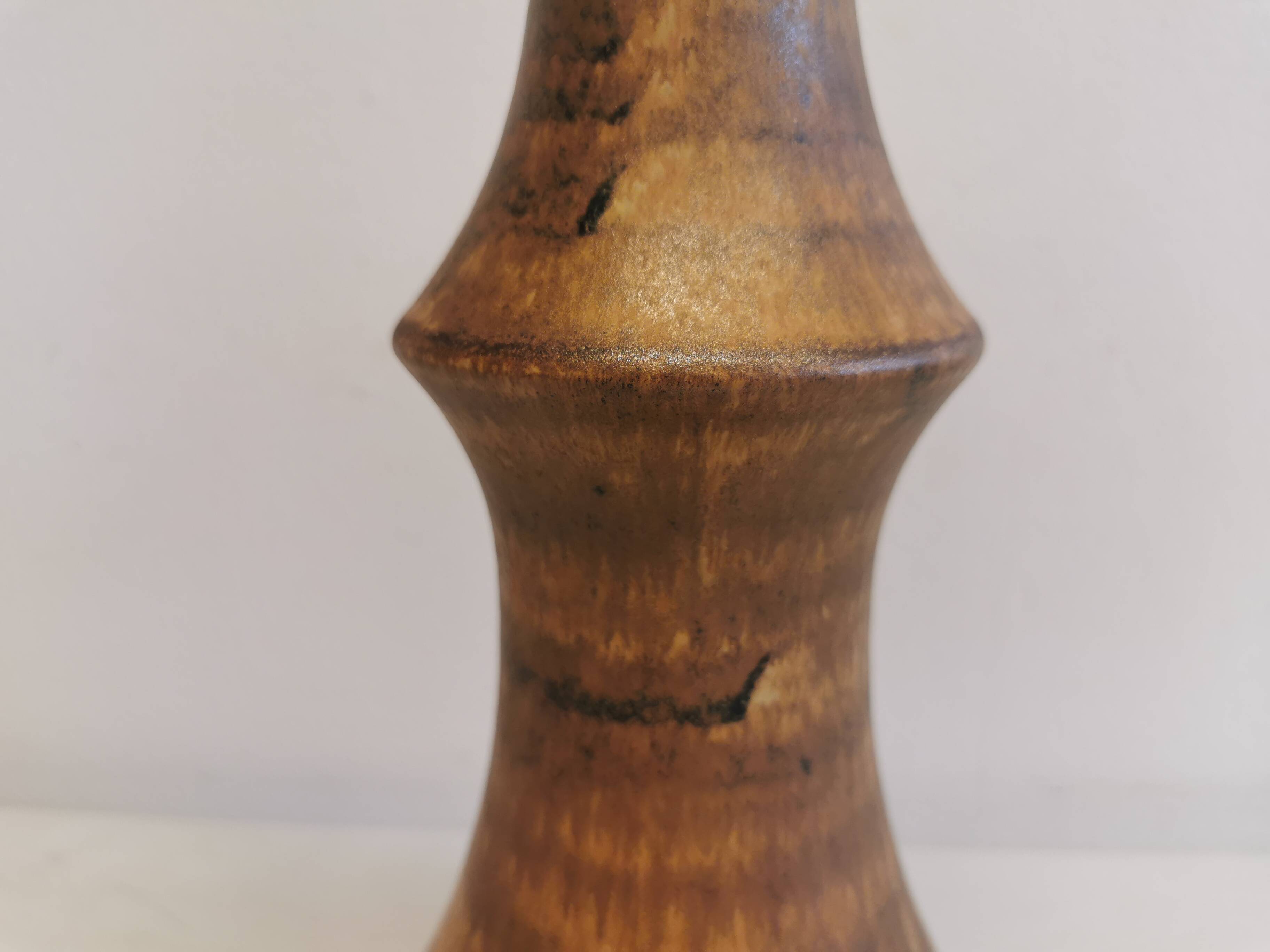 Ceramic table lamp.  Designed by Bruno Karlsson (BK) for Ego Stengods Ateljé in Sweden.