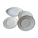 Silver-edged dessert service and its dish