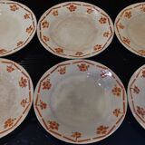 6 old FB dessert plates for Fénal Badonviller