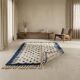 Traditional handmade pure wool Berber rug 2/3 m