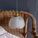 White frosted corolla nomad hanging lamp
