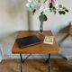 Superb square table made of solid oak from the 1960s, with a cast iron bistro base.