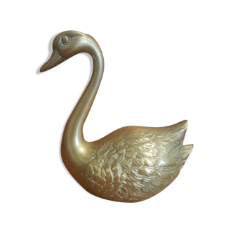 Vintage solid brass swan Massive messing