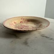 Assiette creuse terre de fer gien capusine 1862