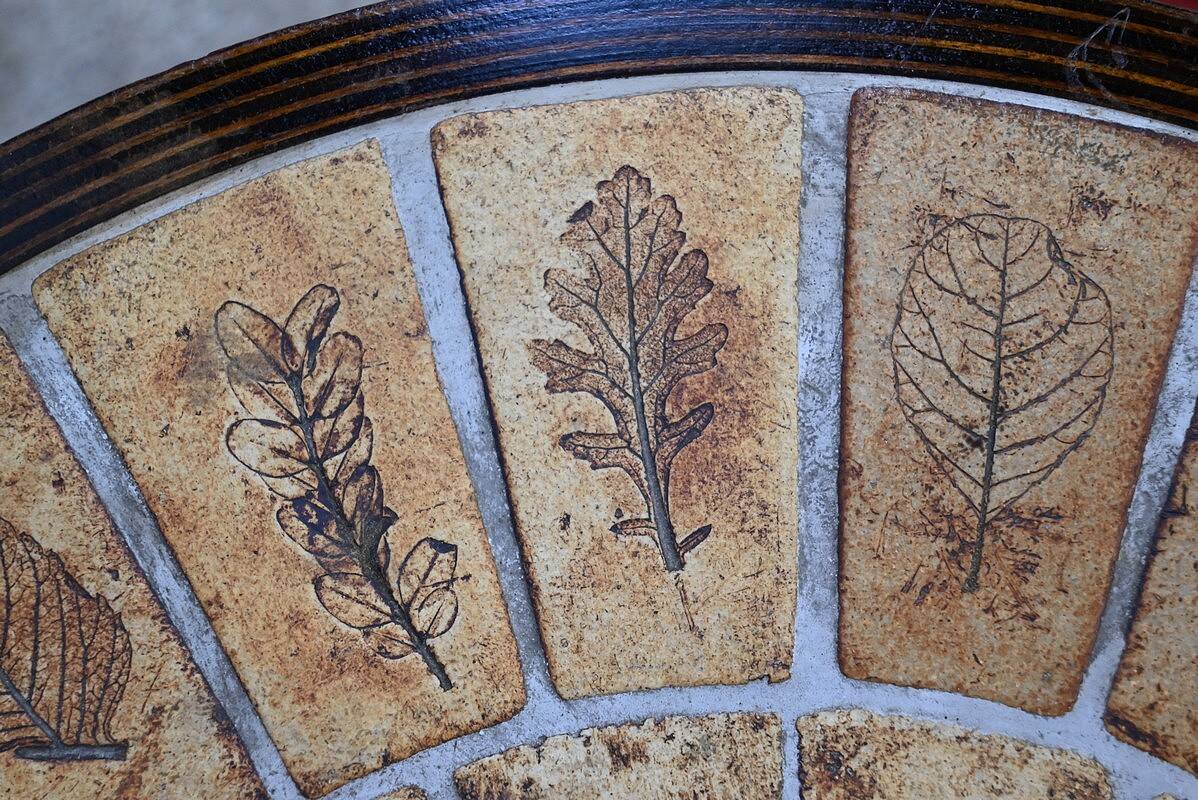 Small Salon Table in Ceramic by Vallauris, signed R.Capron, Collection Les Herbiers - 1960