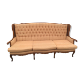 Mid-Century Italian Velvet Sofa Paolo Buffa Style 1950s
