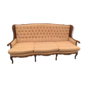 Mid-Century Italian Velvet Sofa Paolo Buffa Style 1950s