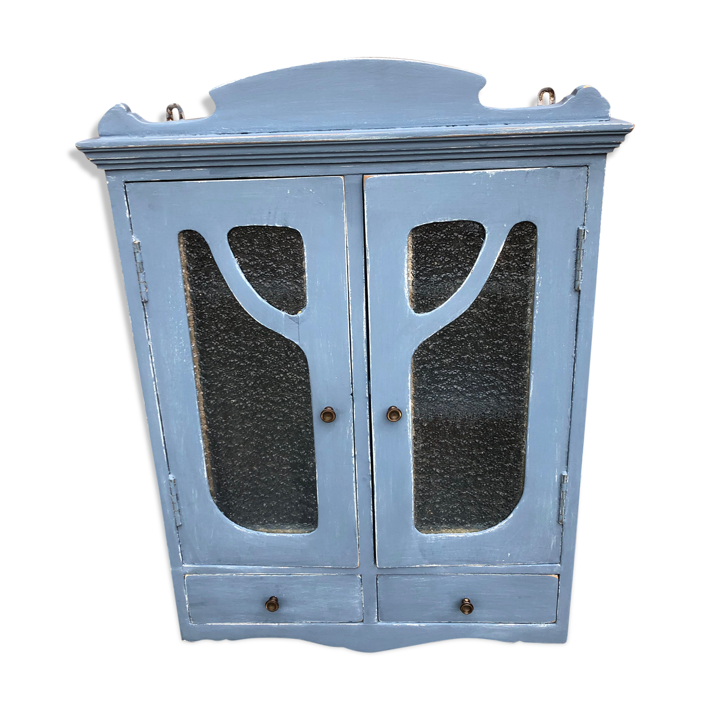 Pastel patinated medicine cabinet
