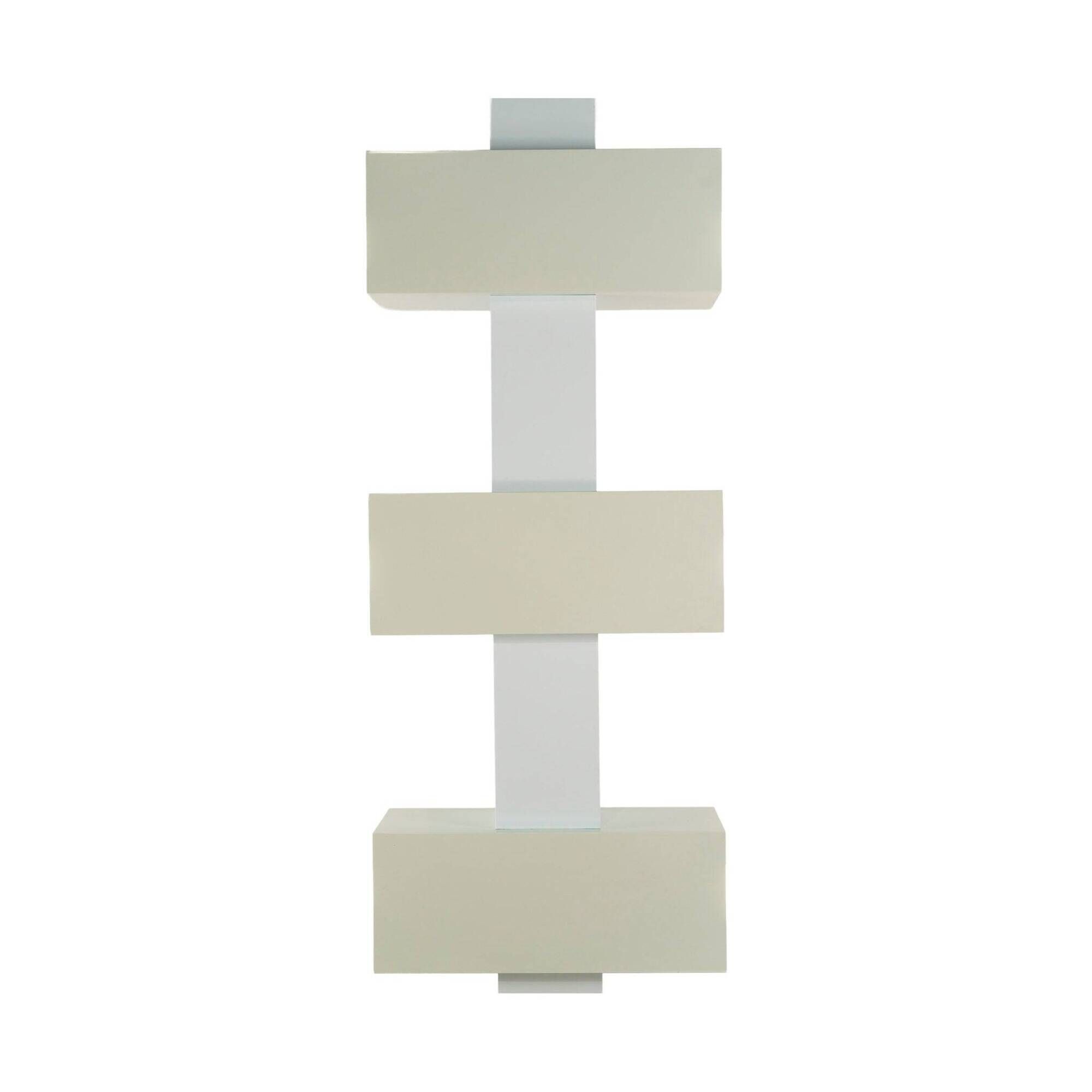 Pair of illuminated totems in lacquered steel, Italy, 1990