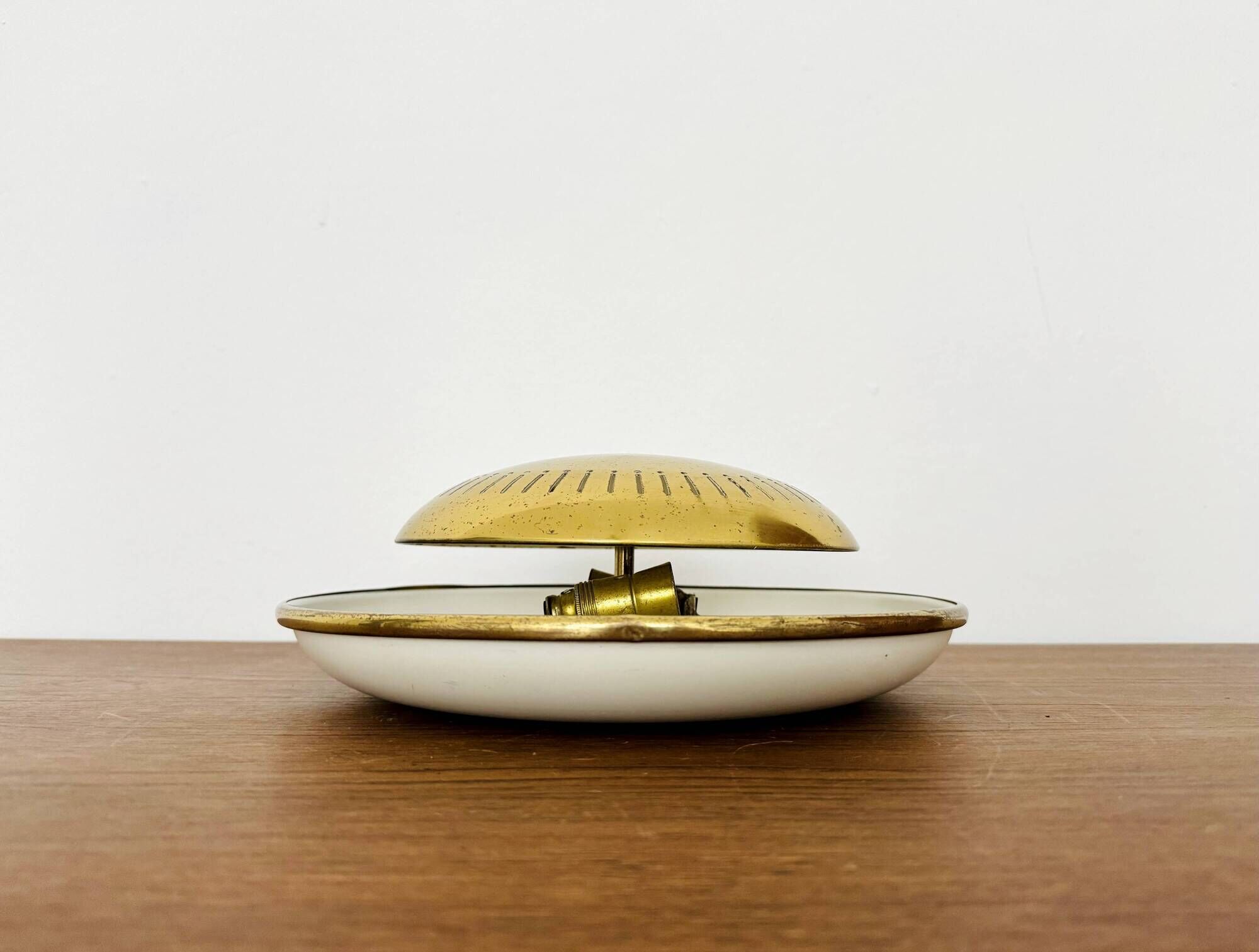 Beautiful Italian Brass Sunburst Wall or Flush Lamp