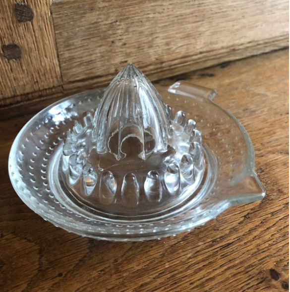 Moulded glass citrus press