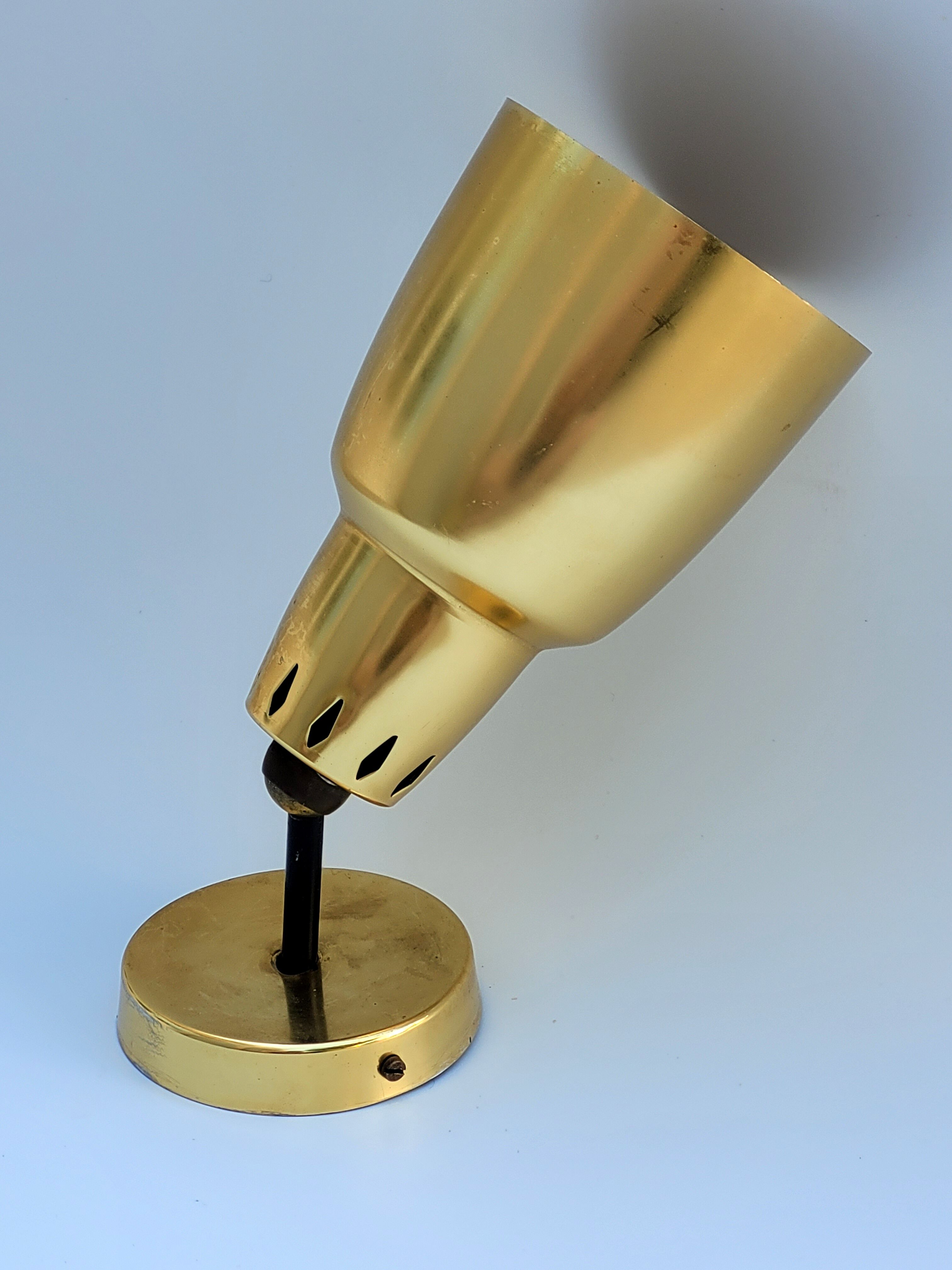 Wall lamp gilded aluminum from the 60s edited by Parscot