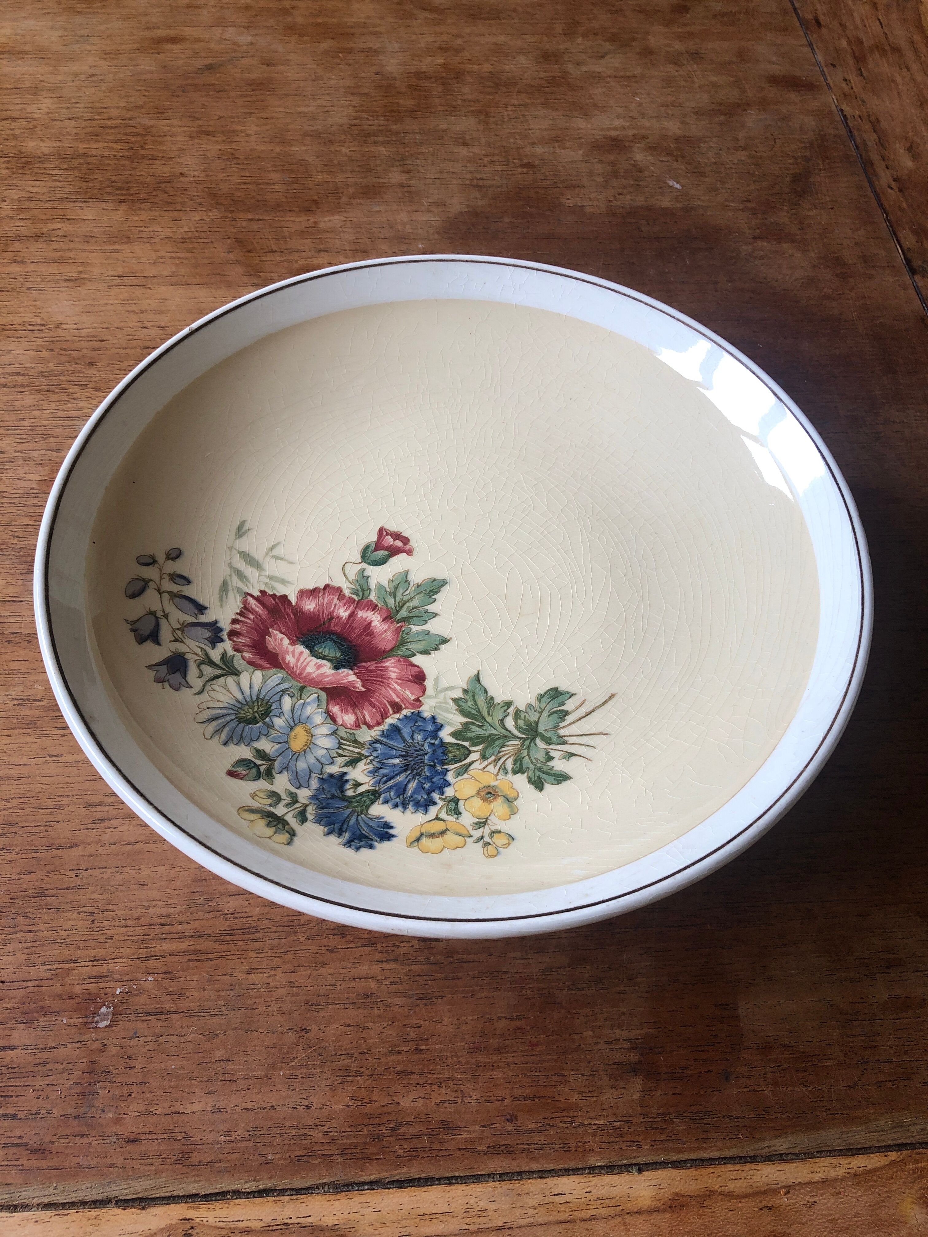 Dish Compotier ancien villeroy et boch 1584 floral decoration