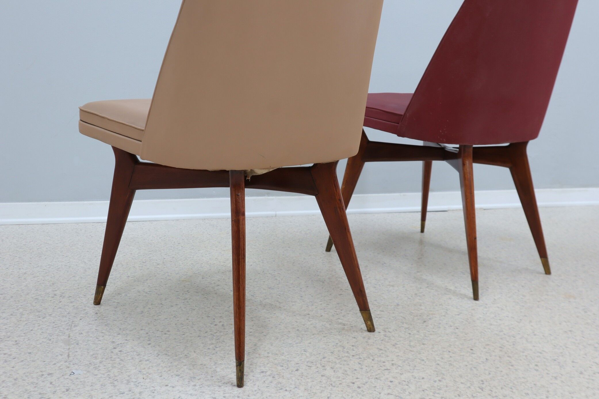 Melchiorre Bega mid century chairs 1950s, set of 4