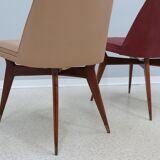 Melchiorre Bega mid century chairs 1950s, set of 4