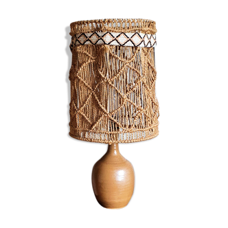 Sandstone lamp and rope