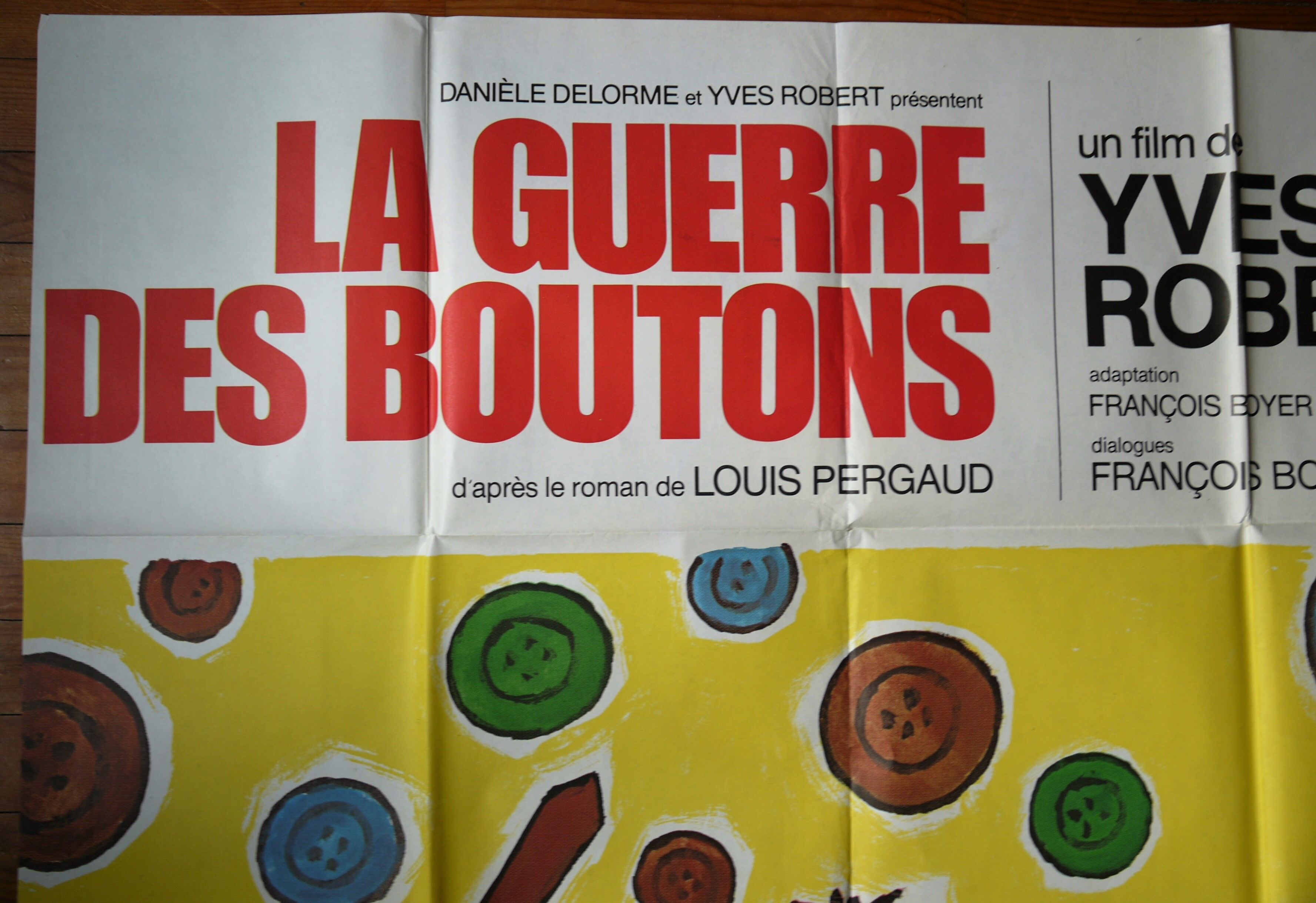 Original movie poster - the war of the buttons - Yves Robert