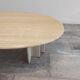 Travertine Eclipse coffee table, 1970s