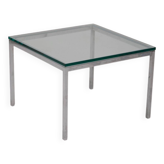 Metal and glass coffee table