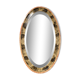 Oval wooden mirror 67x41cm