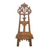 Vintage photo holder carved wood easel