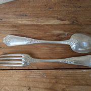 Ravinet d'Enfert silver plated fork and spoon set 84g