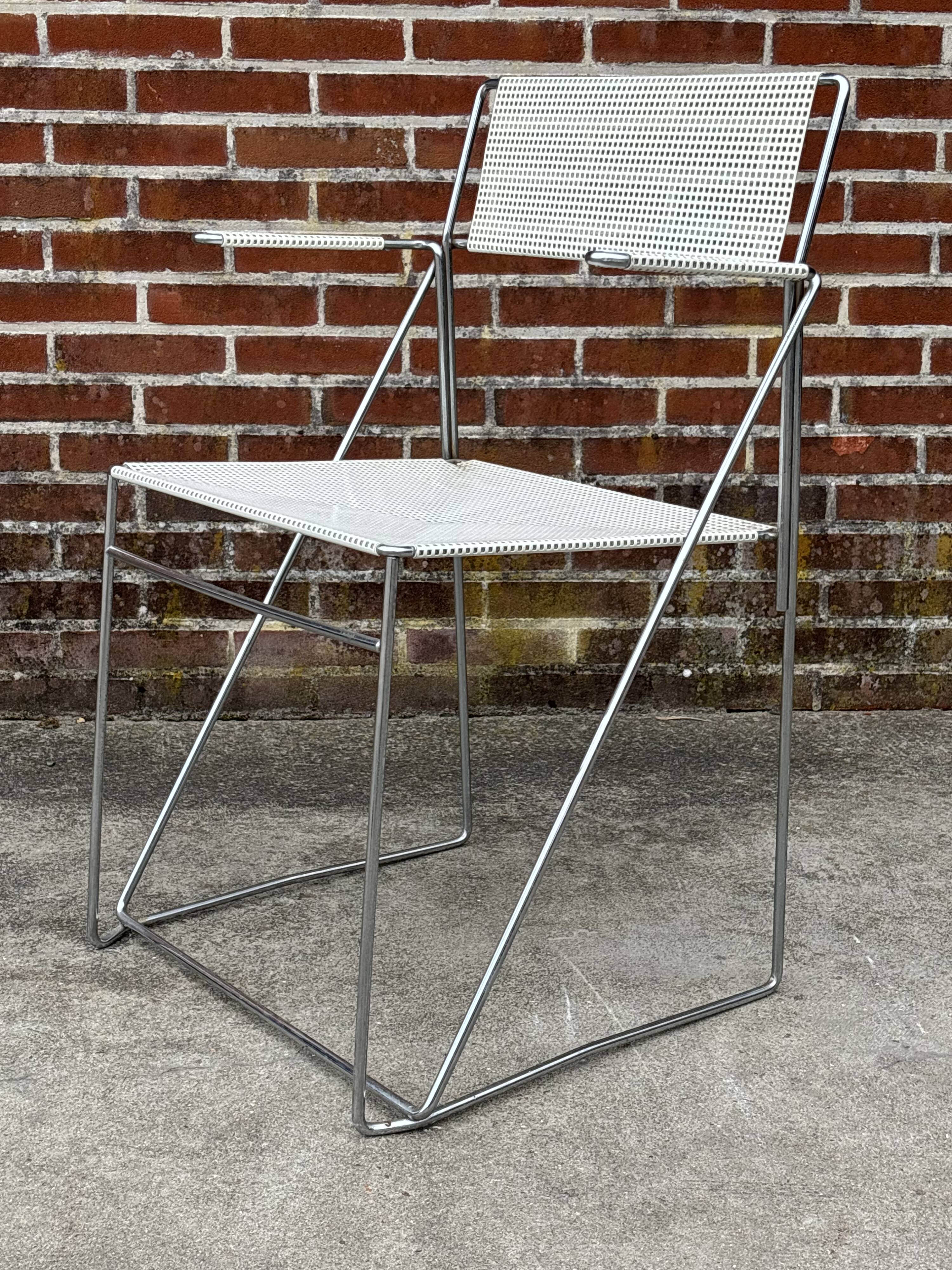 Set of 4 vintage X-Line dining chairs by Niels Jørgen Haugesen Denmark 1977