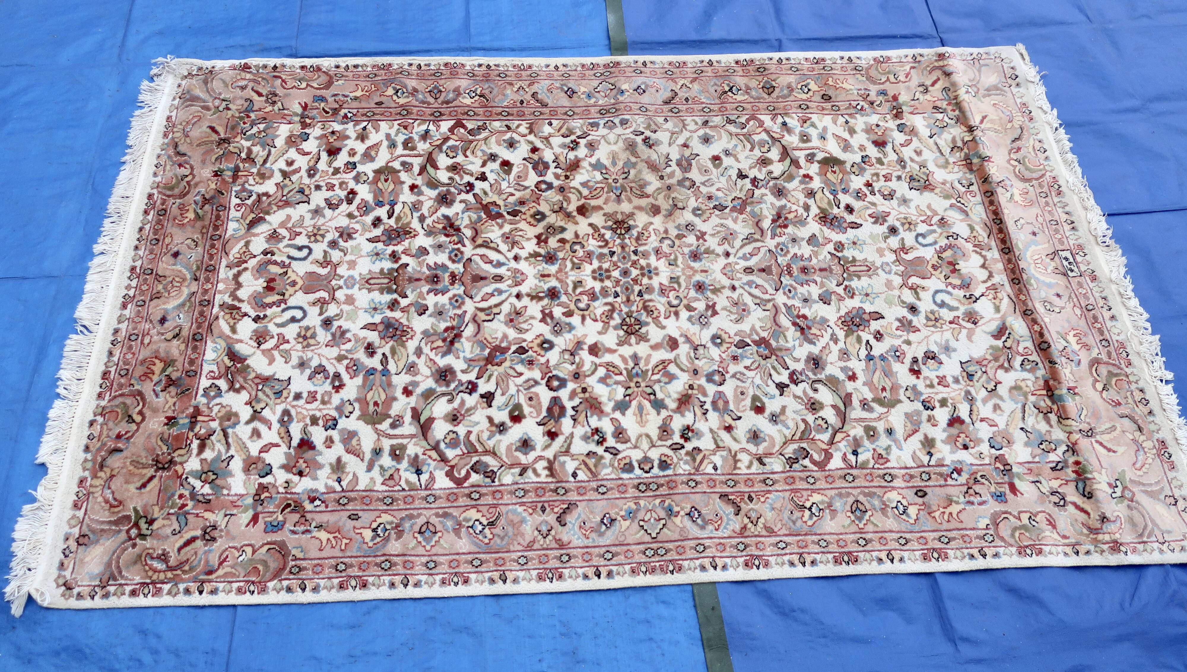 Punjab rug, India, 20th century, wool and silk, 245 x 160 cm