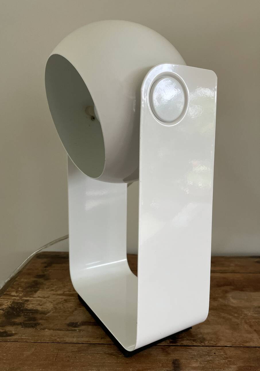 Vintage Table Lamp White Space Age Look Massive 90's design