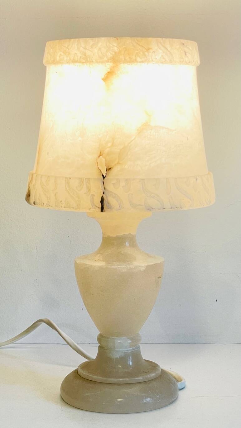 ALABASTER Marble Lamp 1970s