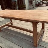 Solid European elm table 2m20x90x75en