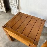 Pair of solid elm bedside tables