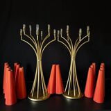 Pair of large candelabra lamps