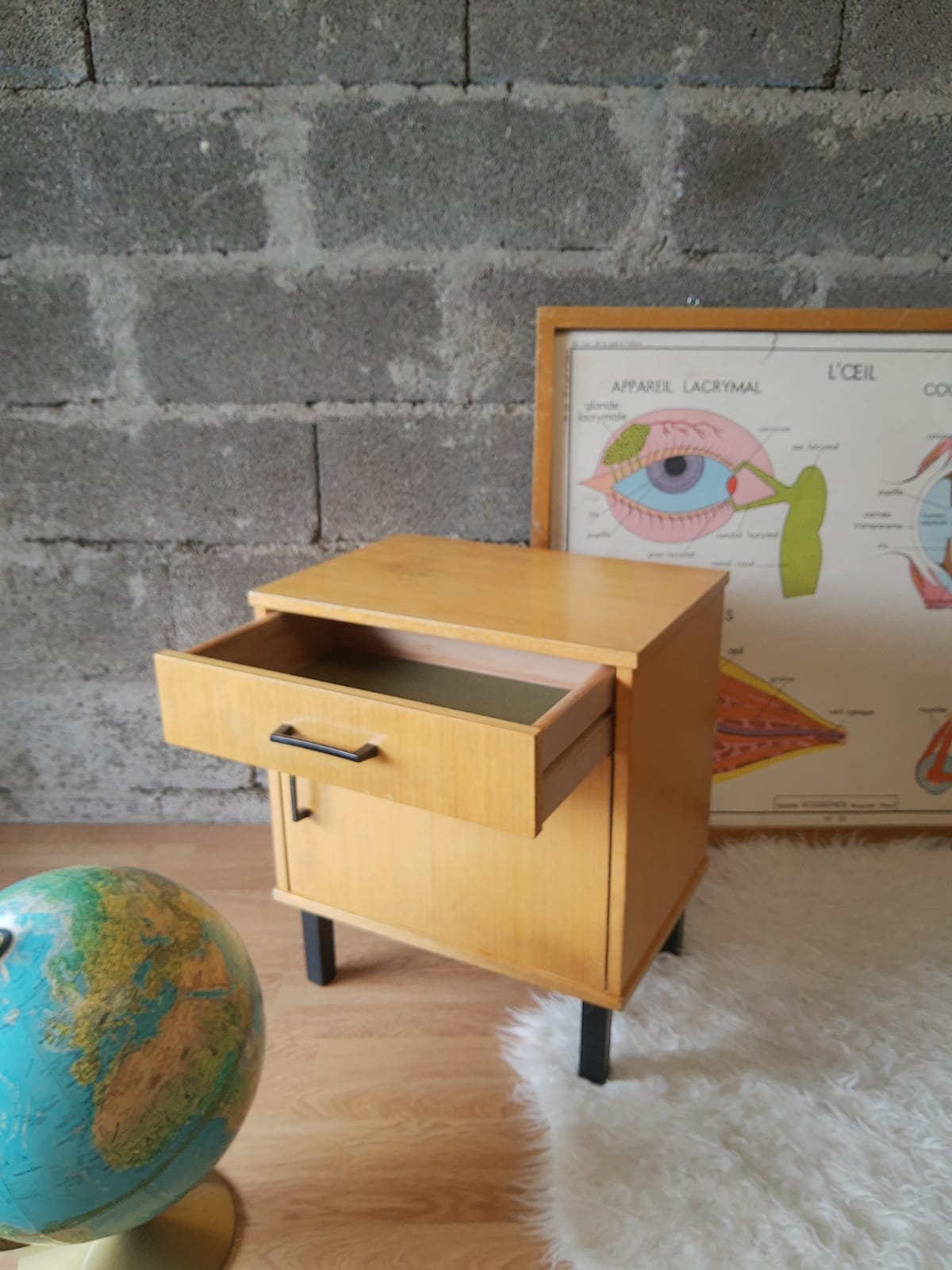 Bedside table 50s-60s - vintage