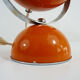 Lampe de bureau vintage eyeball orange, globe orientable. Année 60 70
