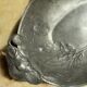 Art Nouveau dish with poppy motifs in pewter