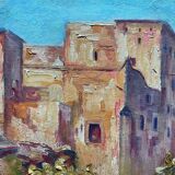 Tableau HSP 1956 "Kasbah Talat n’Yacoub" Orientalist Morocco
