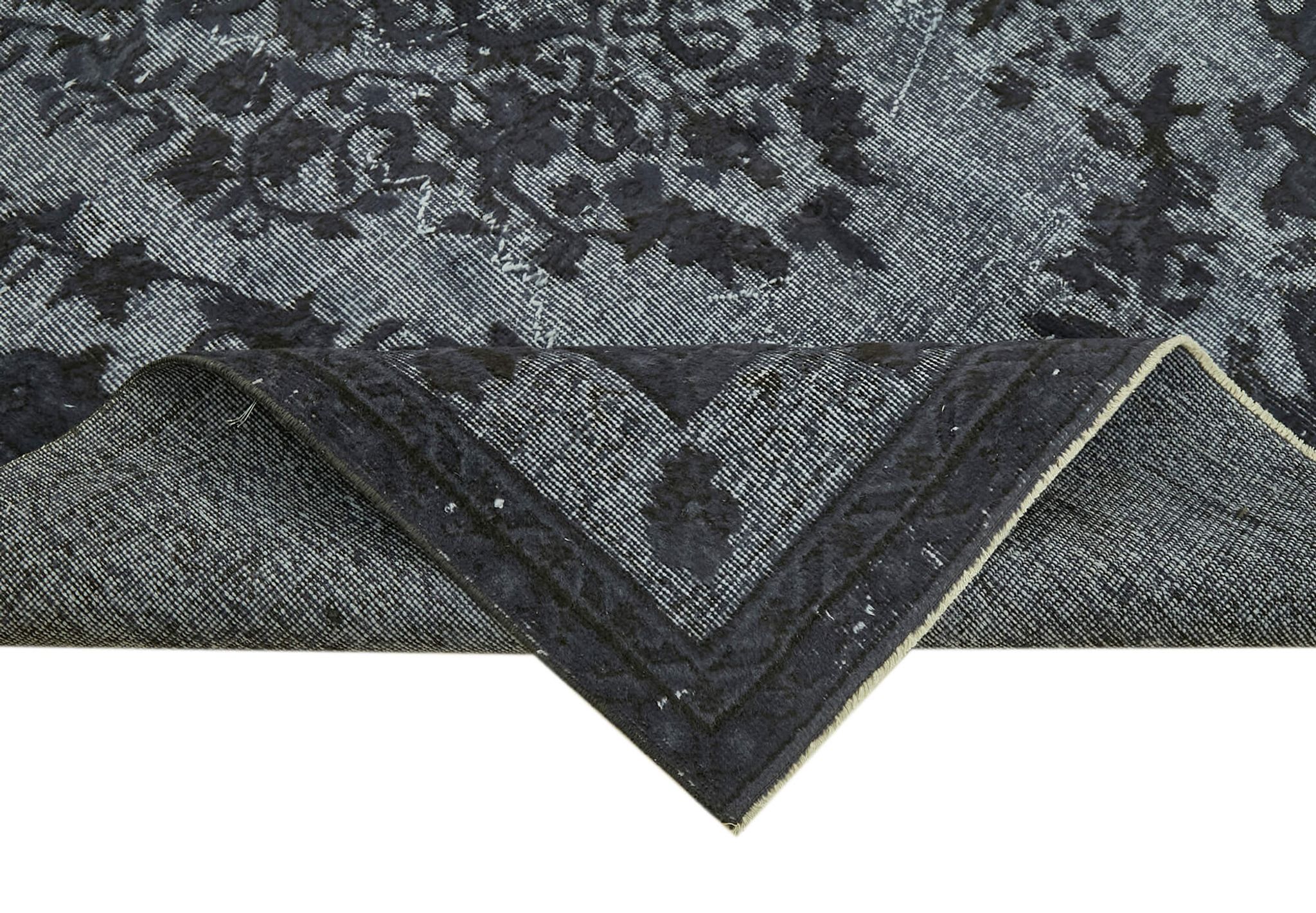 Hand-knotted antique anatolian 1970s 176 cm x 263 cm grey carpet