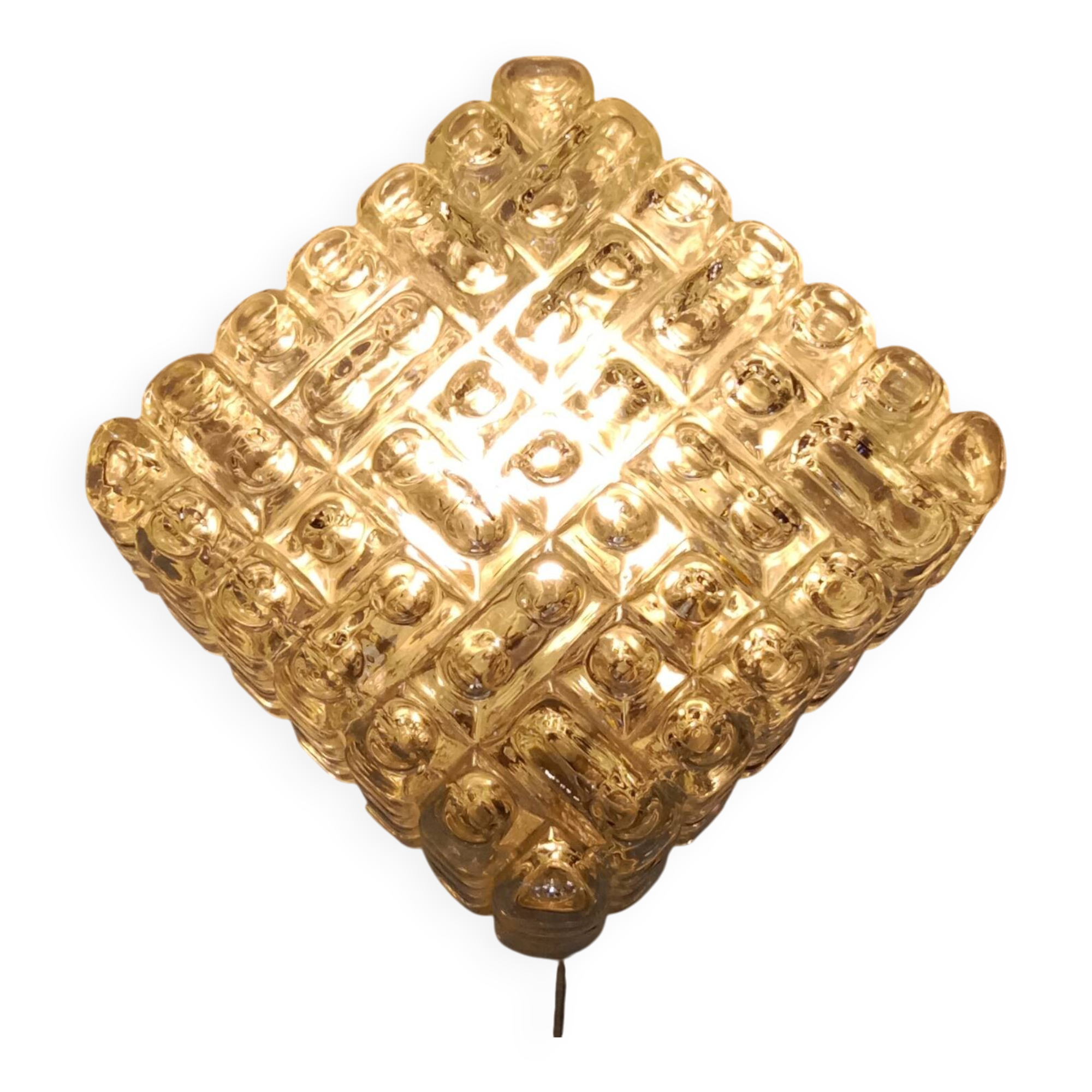 Erco Glass Wall or Ceiling Light 20 cm Vintage 60s/70s